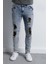 RD18YE010039 Jean Erkek Denim Pantolon Kamuflaj Yamalı Jean 1