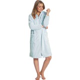 Evim Ve Moda Süper Soft Kışlık Kısa Fermuarlı Kadın Sabahlık & Bornoz-Aqua