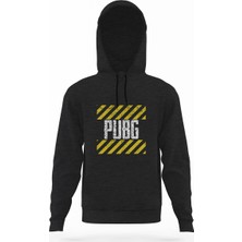 Tshirthane Pubg Füme Antrasit Erkek Kapüşonlu Sweatshirt Uzun Kol