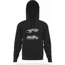Tshirthane Nissan Gt R Füme Antrasit Erkek Kapüşonlu Sweatshirt Uzun Kol
