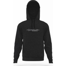 Tshirthane Chivalry Füme Antrasit Erkek Kapüşonlu Sweatshirt Uzun Kol