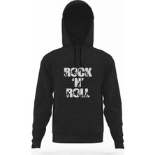Tshirthane Rock'n Roll Gitar Rock Adamlar Sanatçılar Füme Antrasit Erkek Kapüşonlu Sweatshirt Uzun Kol