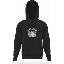 Tshirthane Smalls Hiphop Rap Füme Antrasit Erkek Kapüşonlu Sweatshirt Uzun Kol
