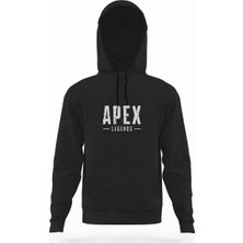 Tshirthane Apex Legends Füme Antrasit Erkek Kapüşonlu Sweatshirt Uzun Kol