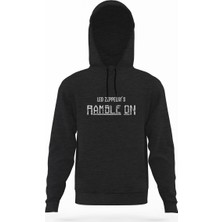 Tshirthane LED Zeppelin Rample On Füme Antrasit Erkek Kapüşonlu Sweatshirt Uzun Kol