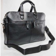 Arpelle Siyah 15.6 Suni Deri Çok Bölmeli Laptop-Evrak Çantası-1.sınıf 8 Bölmeli Evrak-Laptop Çantası