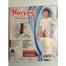 Hasyün 2'li Çocuk Yün Fanila  Doğal Termal (Bronşit Atleti )