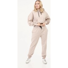 İkmal Crop Model Kapşonlu Takım