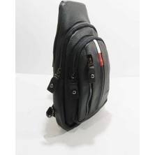 Arpelle Newısh Polo Siyah Çift Yönlü Body Bag Çapraz Göğüs - Omuz Çantası