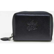 Arpelle Siyah Deri Unisex Kartlık-10 Bölmelim Kartlık