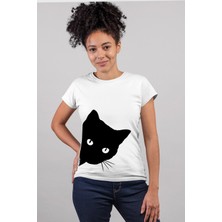 Rock&Roll Meraklı Beyaz Kısa Kollu Kadın T-Shirt