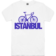 Rock&Roll Istanbul Bisiklet Beyaz Kısa Kollu Erkek T-Shirt