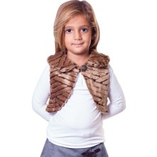 Bani Kids Leopar Desenli Kürklü Bolero