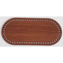 Angel Çanta Aksesuar Angel Oval Çanta Tabanı Ahşap 25X12 cm Koyu Renk Kadın Aksesuar Desenli Kullanım