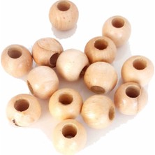 Angel Çanta Akssesuar 22 mm 10 'lu Açık Renk Ahşap Yuvarlak Boncuk