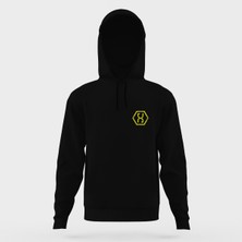 Tshirthane Altered Carbon Logo Eskitme Siyah Erkek Kapüşonlu Sweatshirt Uzun Kol