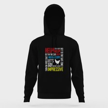 Tshirthane Pubg Karısık Siyah Erkek Kapüşonlu Sweatshirt Uzun Kol