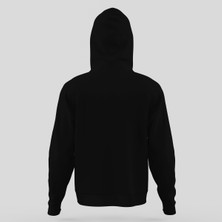 Tshirthane Creed Logosu Assassins Creed Tam Logosu Siyah Erkek Kapüşonlu Sweatshirt Uzun Kol