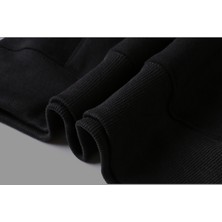 Tshirthane Creed Logosu Assassins Creed Tam Logosu Siyah Erkek Kapüşonlu Sweatshirt Uzun Kol