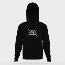 Tshirthane Metallica Beyond Magnetic Logo Siyah Erkek Kapüşonlu Sweatshirt Uzun Kol