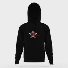 Tshirthane Pearl Jam Logo Siyah Erkek Kapüşonlu Sweatshirt Uzun Kol