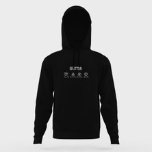 Tshirthane LED Zeppelin Siyah Erkek Kapüşonlu Sweatshirt Uzun Kol