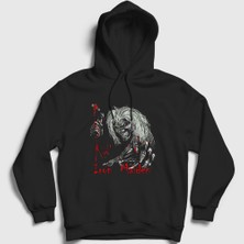 Presmono Unisex Siyah Blood Iron Maiden Kapüşonlu Sweatshirt