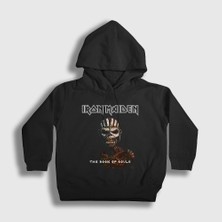 Presmono Unisex Çocuk Siyah Souls Iron Maiden Kapüşonlu Sweatshirt