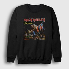 Presmono Unisex Siyah Trooper Iron Maiden Sweatshirt