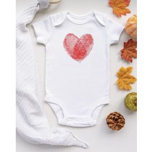 İrembaby Sevgililer Günü Koleksiyonu Unisex Bebek Baskılı %100 Pamuklu Çıtçıtlı Body Zıbın
