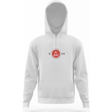 Tshirthane 14 Mart Dünya Pi Günü Beyaz Erkek Kapüşonlu Sweatshirt Uzun Kol
