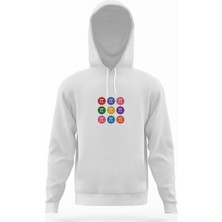 Tshirthane 14 Mart Dünya Pi Günü Dj Beyaz Erkek Kapüşonlu Sweatshirt Uzun Kol