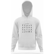 Tshirthane Camerasutra 2 Beyaz Erkek Kapüşonlu Sweatshirt Uzun Kol