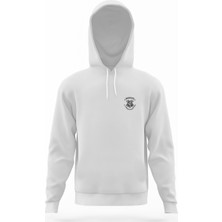 Tshirthane Hogwarts Alumni Beyaz Erkek Kapüşonlu Sweatshirt Uzun Kol
