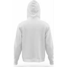 Tshirthane Motorsiklet Beyaz Erkek Kapüşonlu Sweatshirt Uzun Kol