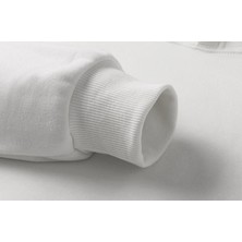 Tshirthane Motorsiklet Beyaz Erkek Kapüşonlu Sweatshirt Uzun Kol