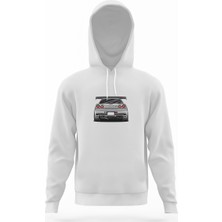 Tshirthane Nissan Skyline R 34 Beyaz Erkek Kapüşonlu Sweatshirt Uzun Kol