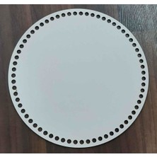 Angel Çanta Akssesuar Ahşap, Beyaz  30 cm Çapında Plaka