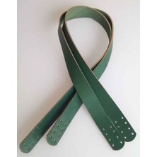 Angel Çanta Akssesuar Yeşil  Renk Gerçek Deri 70X2.3 cm Çift  Sap