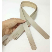 Angel Çanta Aksesuar Krem Renk Gerçek Deri 70X2.3 Cm Çift Sap