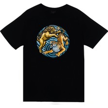 Stonedfame Aslan Kaplan Baskılı T-Shirt