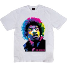 Stonedfame Jimi Hendrix Baskılı T-Shirt