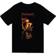 Stonedfame Manowar Baskılı T-Shirt