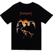 Stonedfame Manowar Baskılı T-Shirt