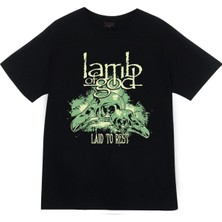 stonedfame Lamb Of God Baskılı T-Shirt