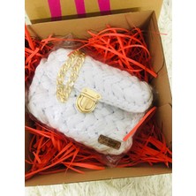 Pinkbag Beyaz Zincirli Fıstık Çanta