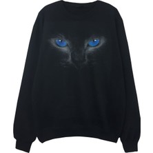 stonedfame Kedi  Baskılı Sweatshirt