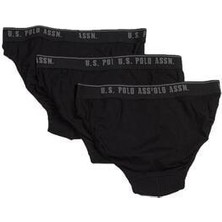 Erkek 3 Lü Likralı Coton Siyah Slip 83057