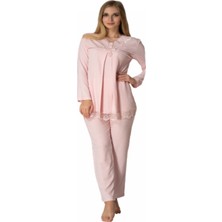 Kadın Pembe Lohusa  Pijama Takımı EFFORTT 4032