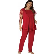 Kadın Fuşya Lohusa Pijama Takımı EFFORTT 2051